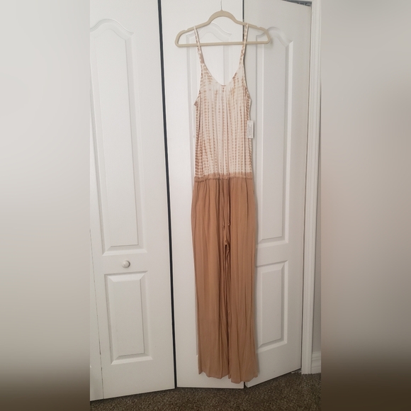 New With Tag ~Venus Tie Dye Beige Jumpsuit w/Pockets-MEDIUM - Picture 4 of 11